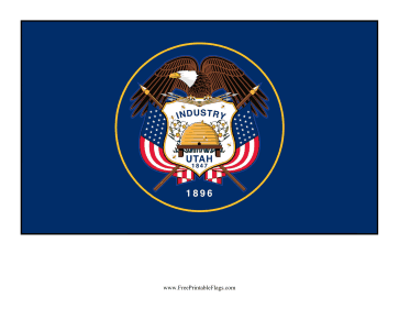 Utah Free Printable Flag