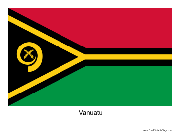 Vanuatu Free Printable Flag