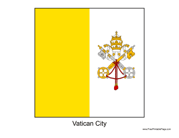 Vatican City Free Printable Flag