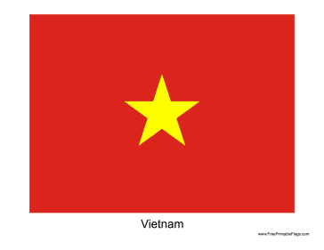Vietnam Free Printable Flag