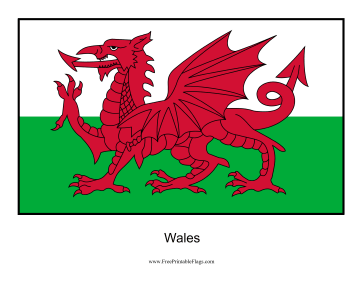 Wales Free Printable Flag