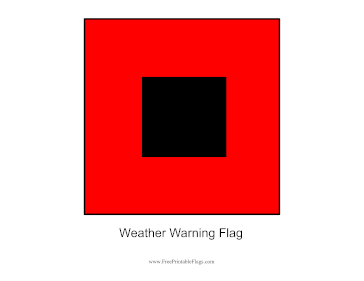 Weather Warning Free Printable Flag