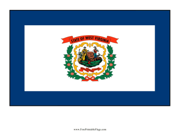 West Virginia Free Printable Flag