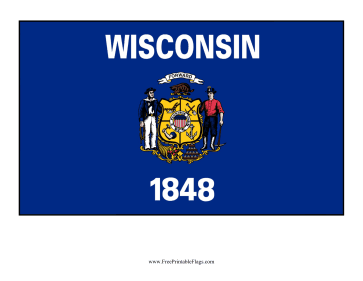 Wisconsin Free Printable Flag