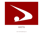 Akita Free Printable Flag