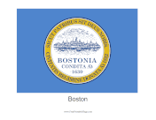 Boston Free Printable Flag