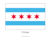 Chicago Free Printable Flag