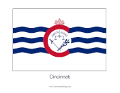 Cincinnati Free Printable Flag