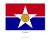 Dallas Free Printable Flag