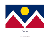 Denver Free Printable Flag