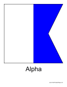 Alpha Free Printable Flag