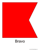 Bravo Free Printable Flag
