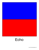 Echo Free Printable Flag