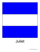Juliet Free Printable Flag