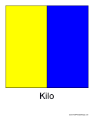Kilo Free Printable Flag