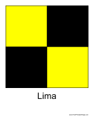 Lima Free Printable Flag