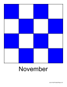 November Free Printable Flag