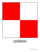 Uniform Free Printable Flag