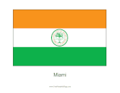 Miami Free Printable Flag