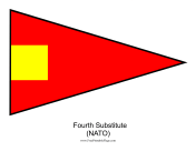 NATO Fourth Substitute Free Printable Flag
