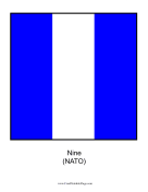 NATO Nine Free Printable Flag
