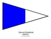 NATO Second Substitute Free Printable Flag