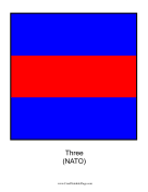 NATO Three Free Printable Flag