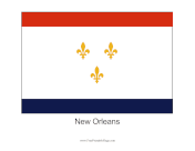 New Orleans Free Printable Flag