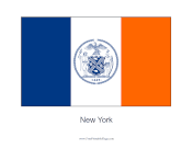 New York City Free Printable Flag
