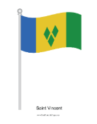Saint Vincent Waving Free Printable Flag